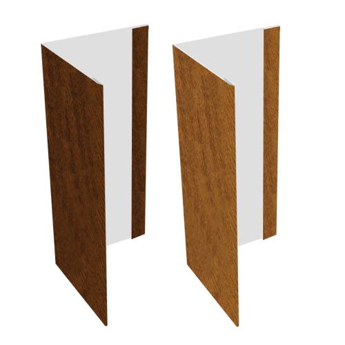 Preview: Außenecke 2 m - 100 x 100 mm - 0,50 mm - Holzoptik